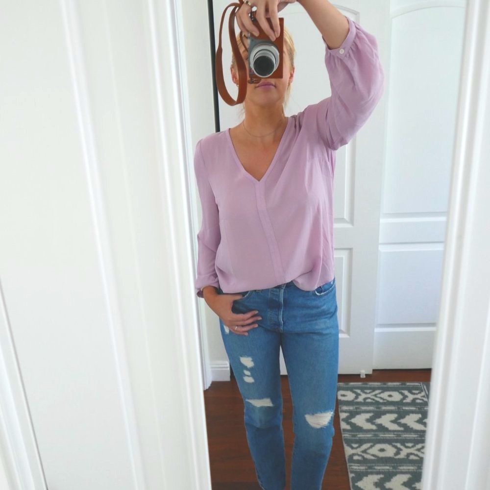 J.Crew Blouse in Lavender (Color: Smoky Wisteria)